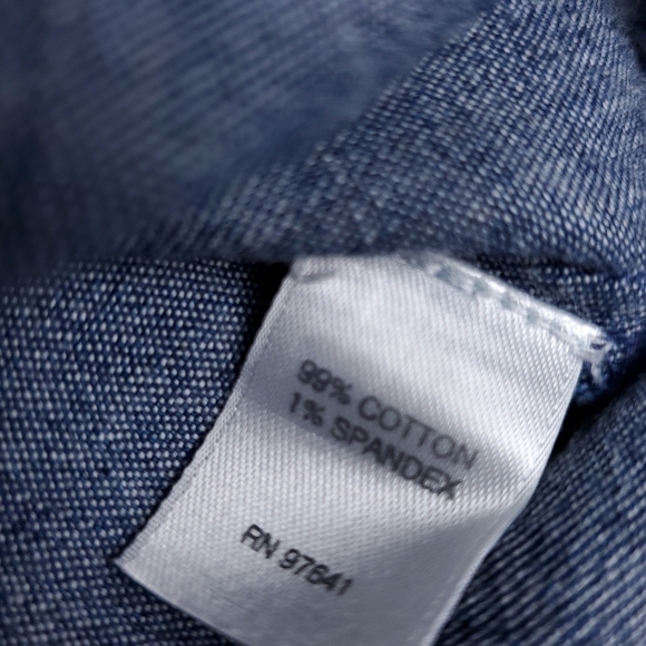 New J. Jill Denim Sheath Chambray Midi Dress Size XS - Picture 9 of 14